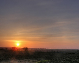 Volcanic Ash sunset over Norfolk