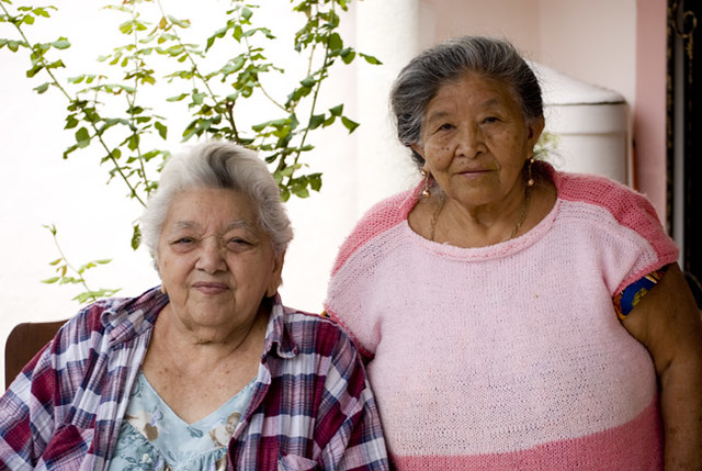 Two older Mexican women in Merida, Yucatan, Mexico