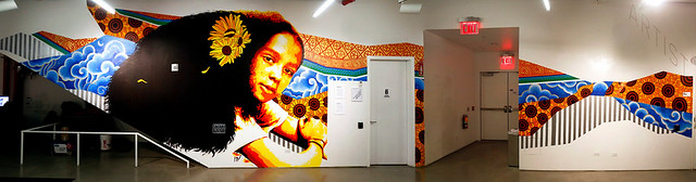 Ananda Nahu - Painting At Bric Arts Media - Brooklyn - March 2014