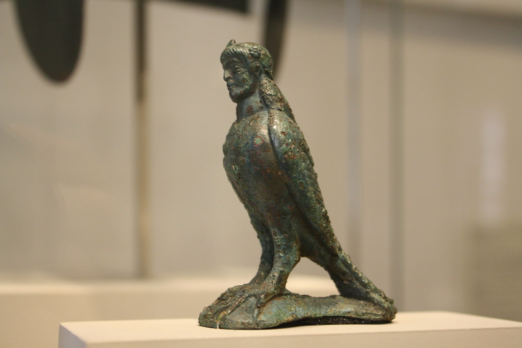A Greek Late Archaic (Etruscan?) Bronze Statuette of a Siren