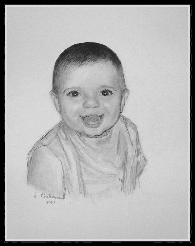 Baby Portrait (Jack) - Pencil Drawing by snc145 - Photo by snc145