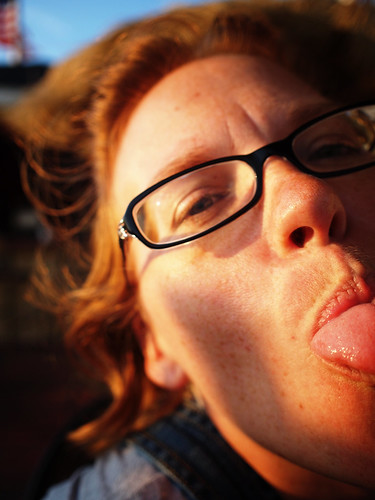 sunset red silly mobile tongue hair fun glasses golden funny alabama gimp dot redhead causeway 17mm zd edsseafoodshack olympusep1