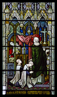 St Wulstan and the Goose - Window at Downside Abbey