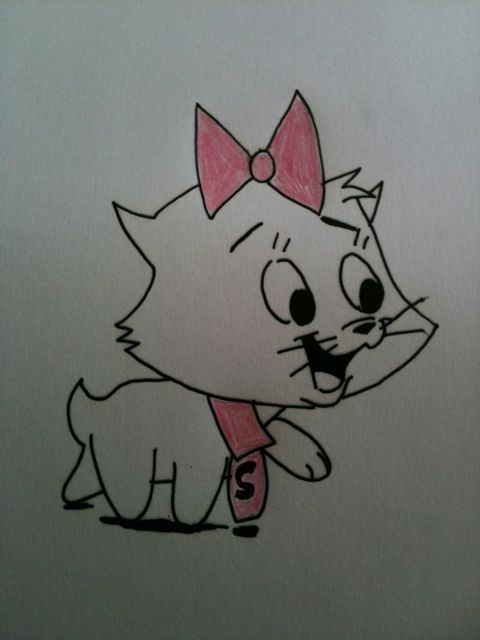 Cartoon cat | Just a random cat I drew...A girly one :-) | Lucy T | Flickr