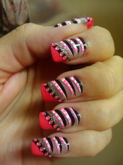 Zebra pink stripes