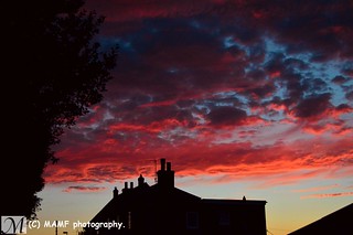 Sunsetting over Aldbrough village.