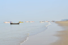Boats in Patenga sea beach