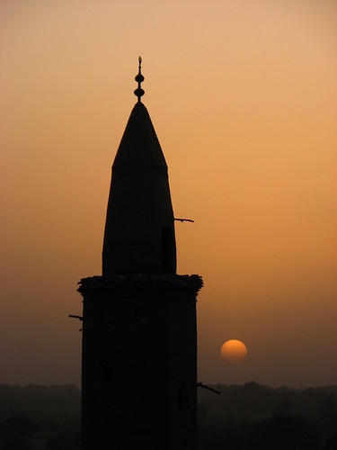 africa sunset building silhouette minaret islam sudan mosque islamic kassala khatmiyah