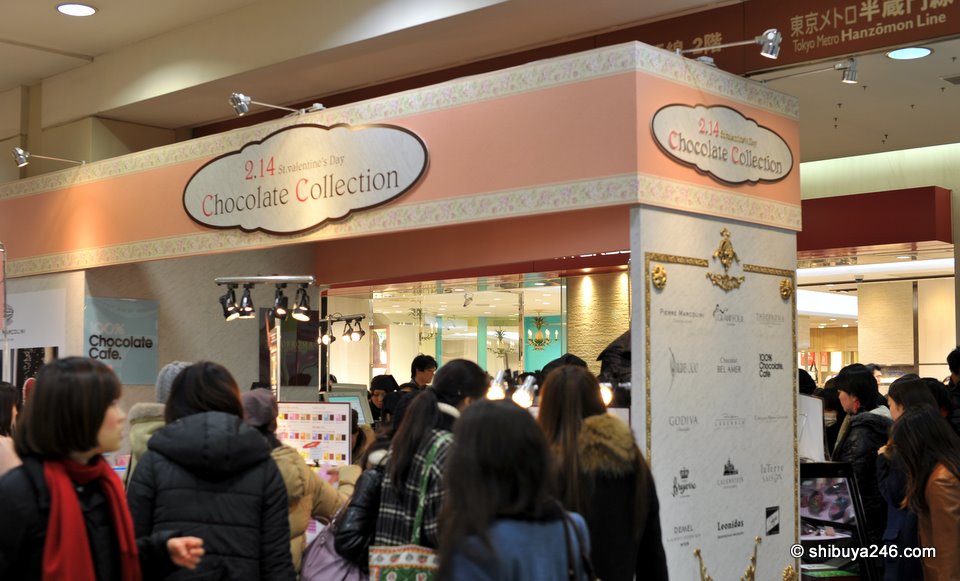 Some big brand names on the chocolate board here. Valentines Day chocolates seem to be either brand name or home made.