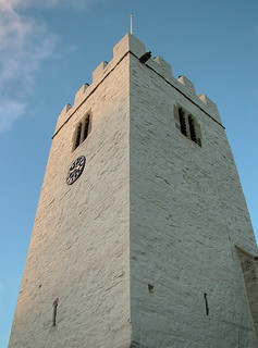 Tower of St Stephen's parish church, Bodfari, Denbighshire, UK