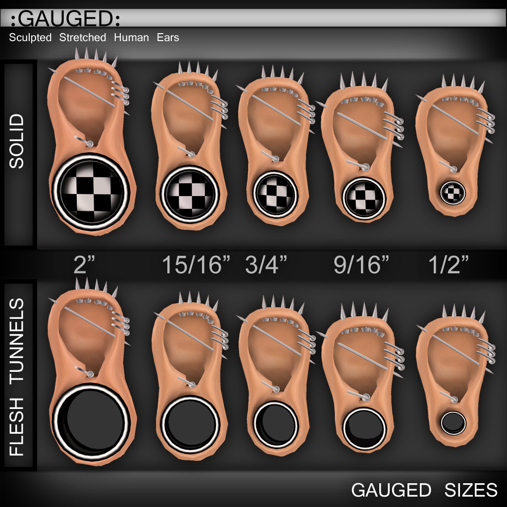 Gallery of ear gauge size chart bigger than 1 inch body jewe