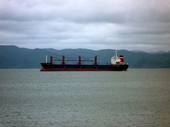 Ship in the Columbia River