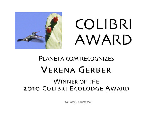 2010 Colibri Ecolodge Award Winner Verena Gerber