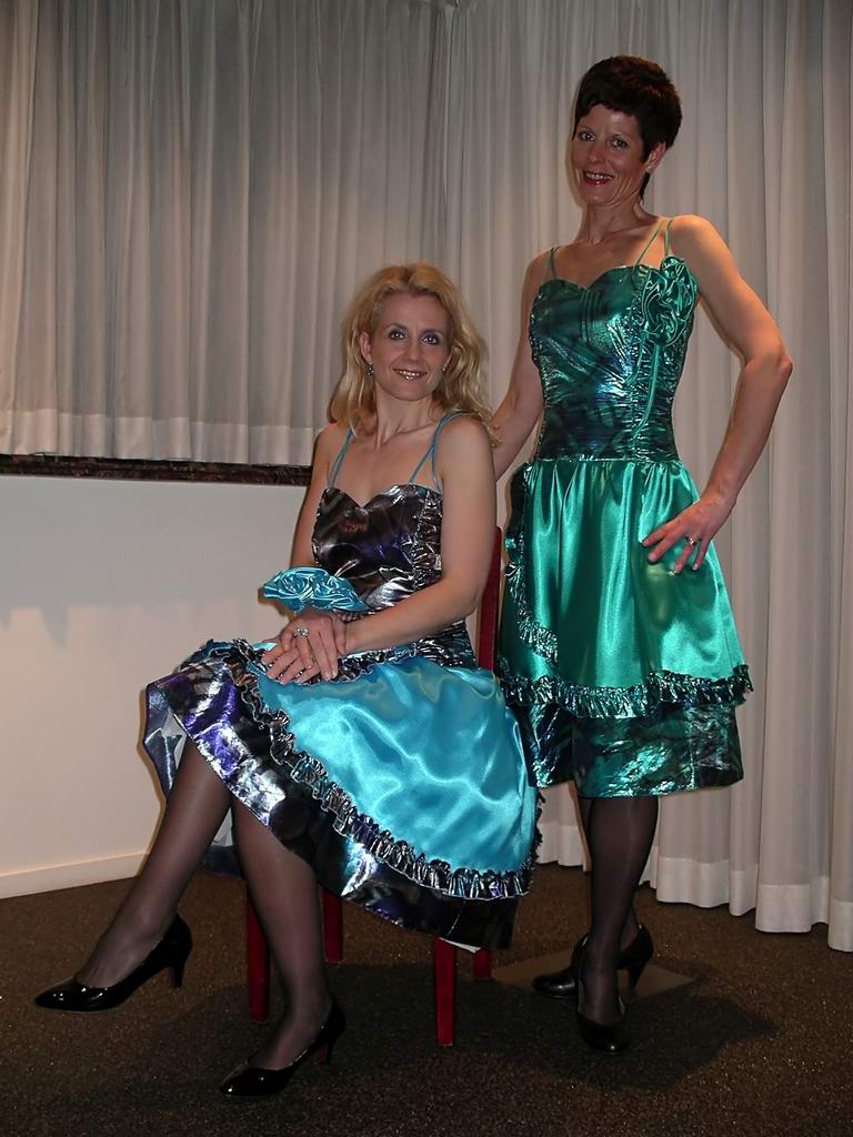 Satin skirts | Patricia and Astrid show how lovely their gir… | Flickr