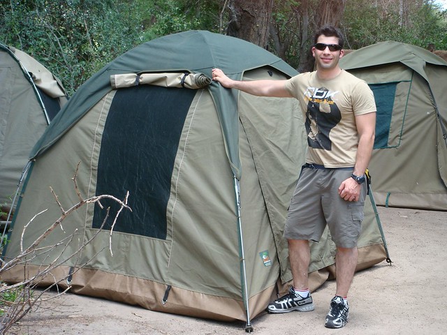 Proudly showing my tent!