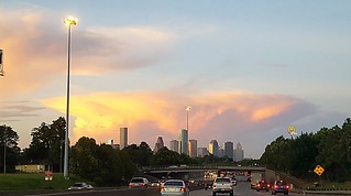 Houston commute at sunrise