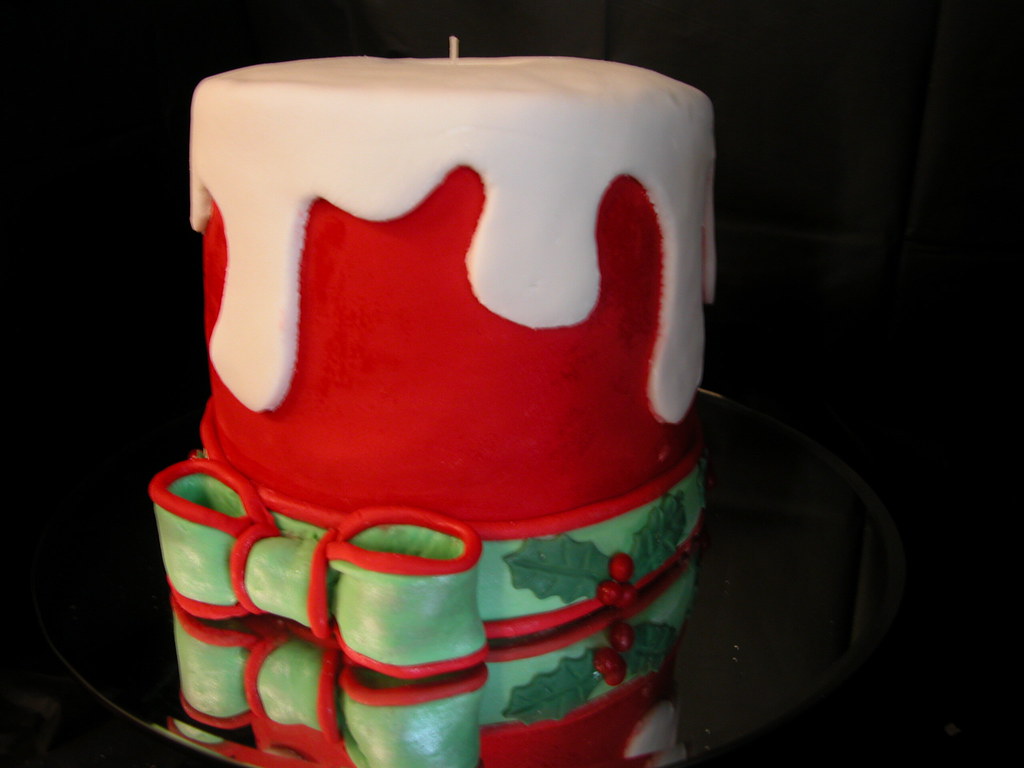 christmas candle cake
