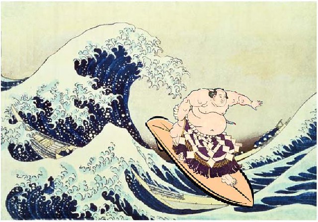 The Great Wipeout Off Kanagawa, after Hokusai
