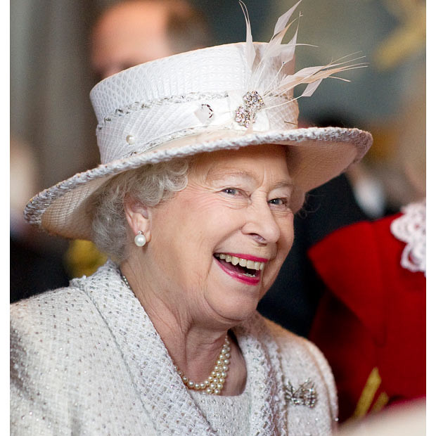 The Queen laughs