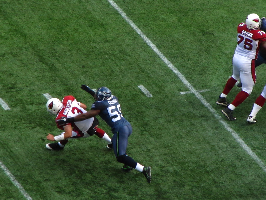 Aaron Curry (almost) sacks Derek Anderson | Well, it would'v… | Flickr