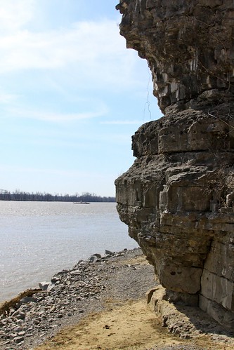 park ohio sky outcrop water rock canon river illinois state il cave caveinrock