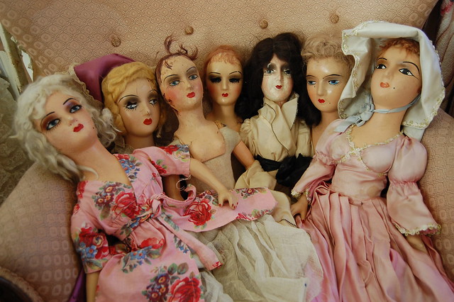 Vintage boudoir dolls