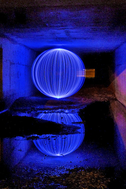Orb of Light in a Tunnel - #2482