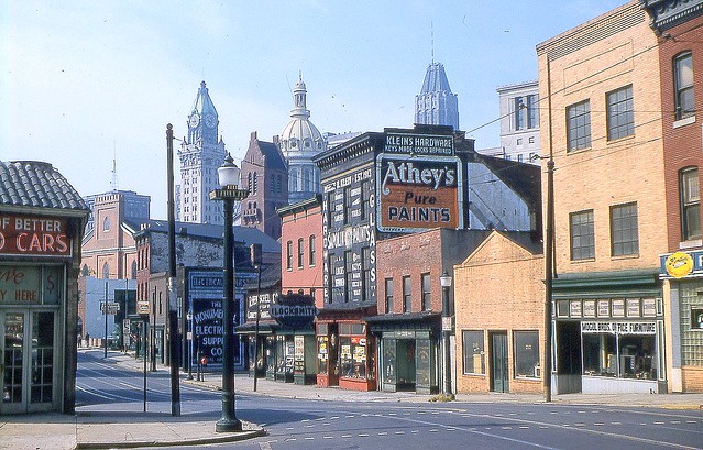 Baltimore - 1950's - downtown at Fallsway