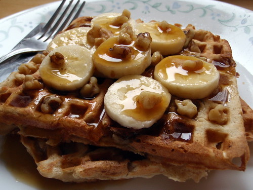 Banana Bread Waffles