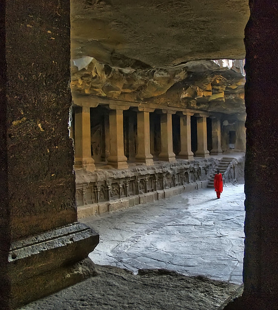 Ellora - Inside a cave temple