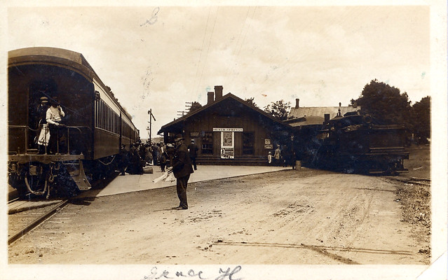 Station and two trains, Silver Springs, NY