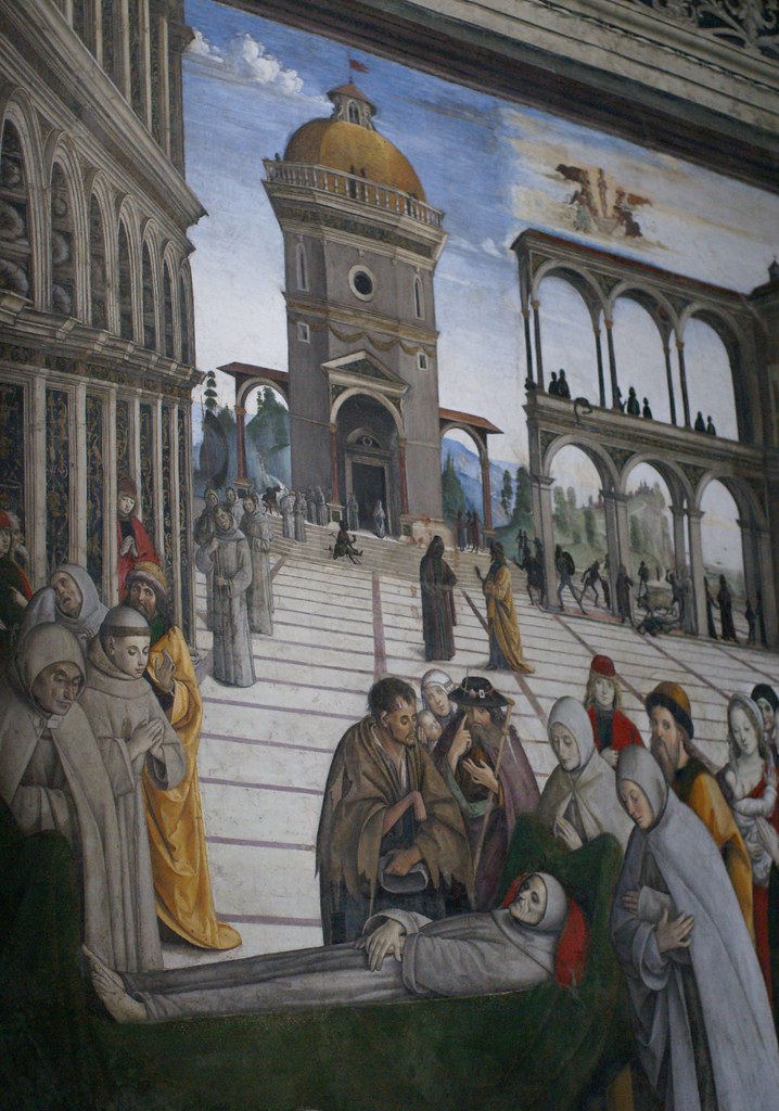 Rom, Santa Maria in Aracoeli, Cappella Bufalini, Fresken von Pinturicchio über das Leben des hl. Bernhardin von Siena (frescoes by Pinturicchio about the life of St. Bernardine of Siena)