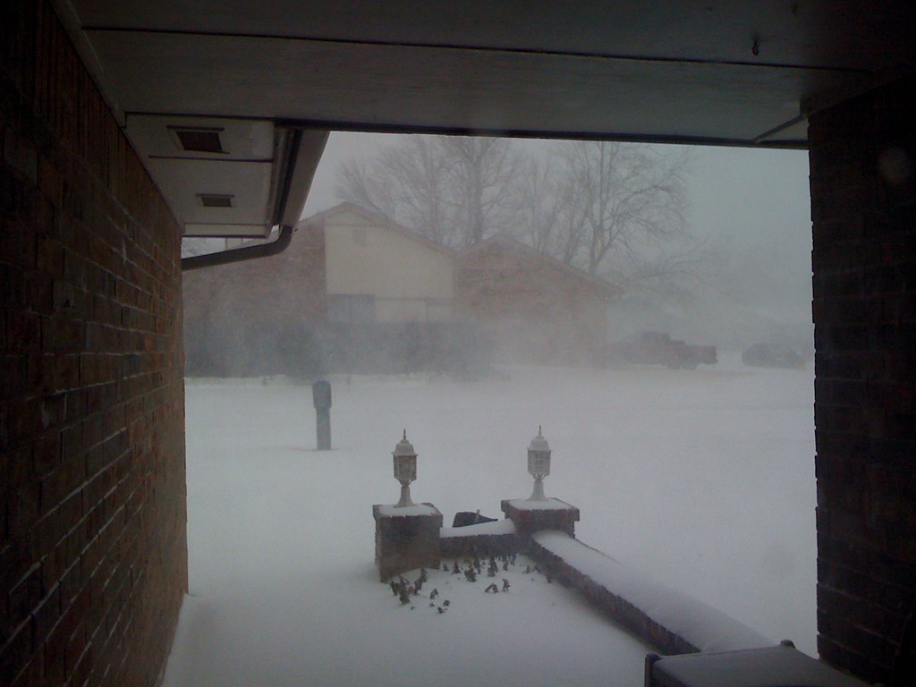 Oklahoma Blizzard of 2009 | This is my porch during the bliz… | Flickr