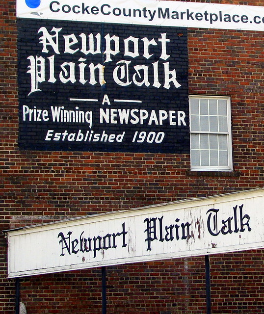 Newport Plain Talk old wall ad