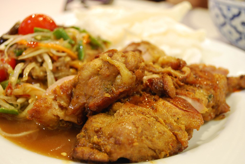 Grilled chicken - Grilled Chicken, Papaya Salad, Sticky Rice - Pad Thai ...
