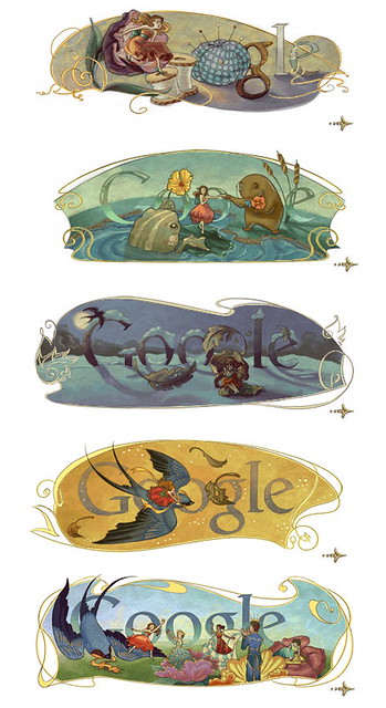 Series - Hans Christian Andersen commemoration logos on Google