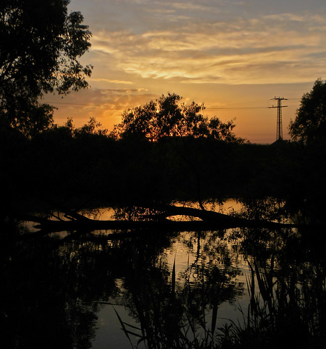 sunset reflection water silhouette nikon coolpix p90 cmwdorange nikonp90