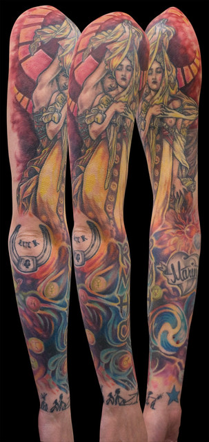 Sandy's Mucha and space sleeve