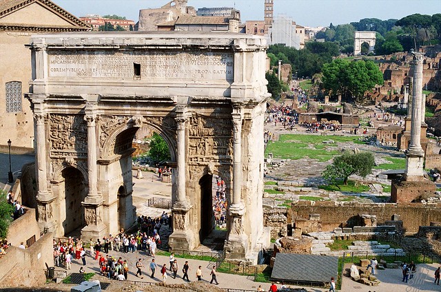 The arch of Septimius Severus, Rome