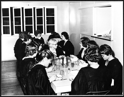 Students dining at the Duncragan residence in the 1960s.