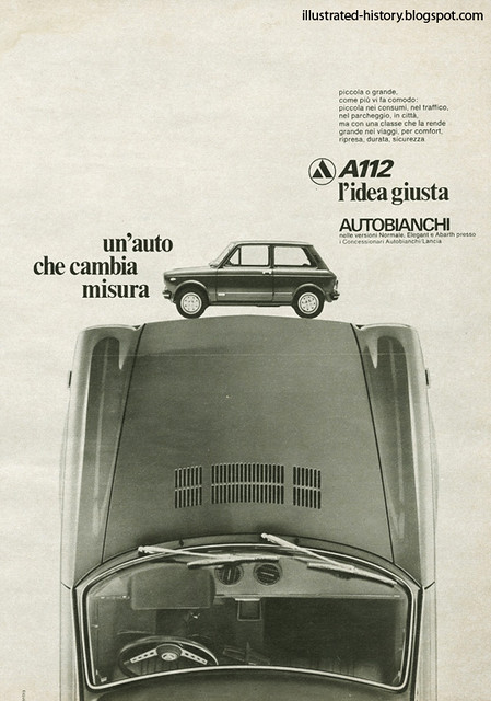 Pubblicità AUTOBIANCHI A112 1974