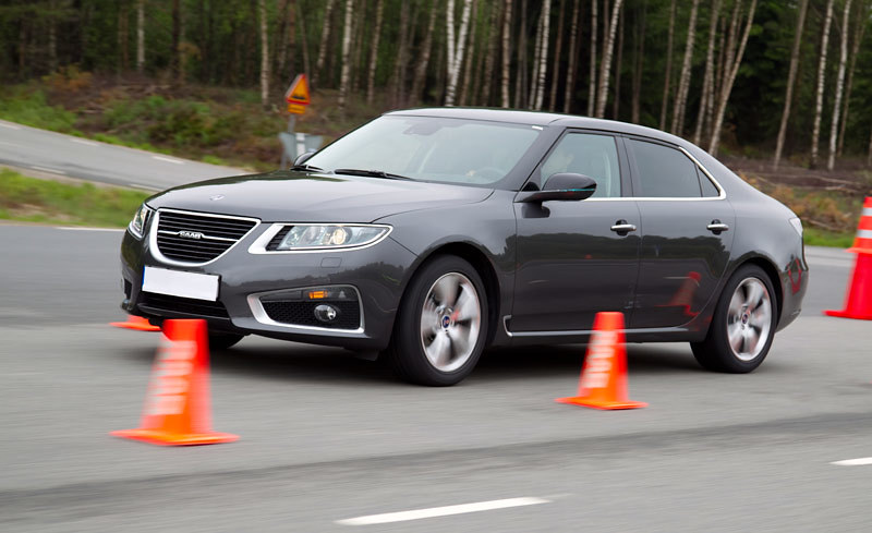 New Saab 9-5 - Hällered Test Track
