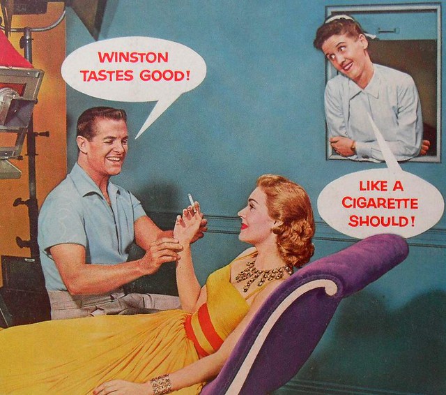 1950s WINSTON CIGARETTES Vintage Tobacco Smoking Ad ANN B DAVIS