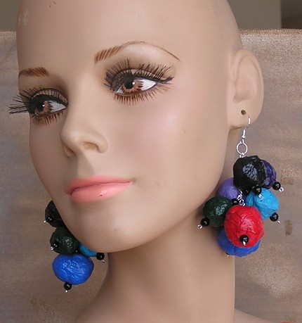 Popping Earrings (view1) | These big, bold and colorful pape… | Flickr