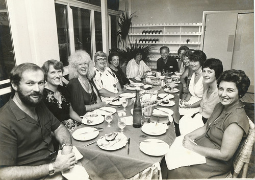 ADCW Lecturers & Students celebrating the end of the course in 1982