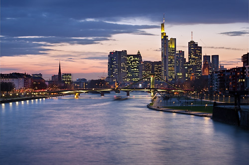 Frankfurt in the blue hour by Vicco Gallo
