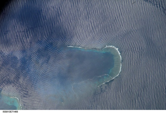 Bajo Nuevo Reef, Western Caribbean Sea (NASA, International Space Station Science, 08/27/06)