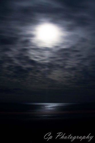 Moon & Sea by NCSphotography