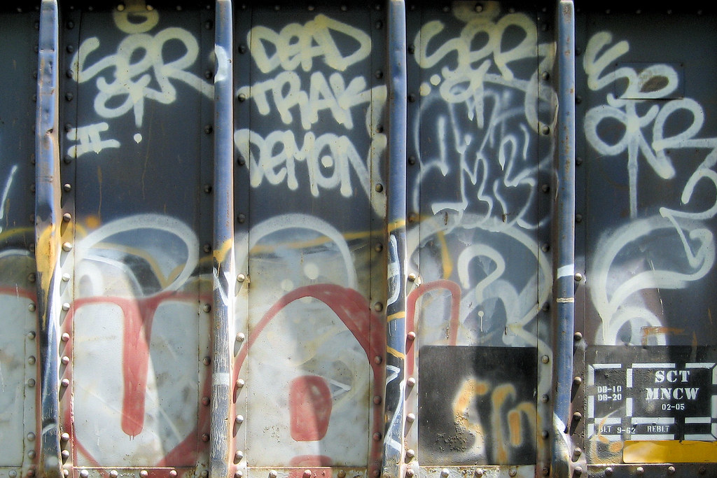 Beacon Freight Car Graffiti