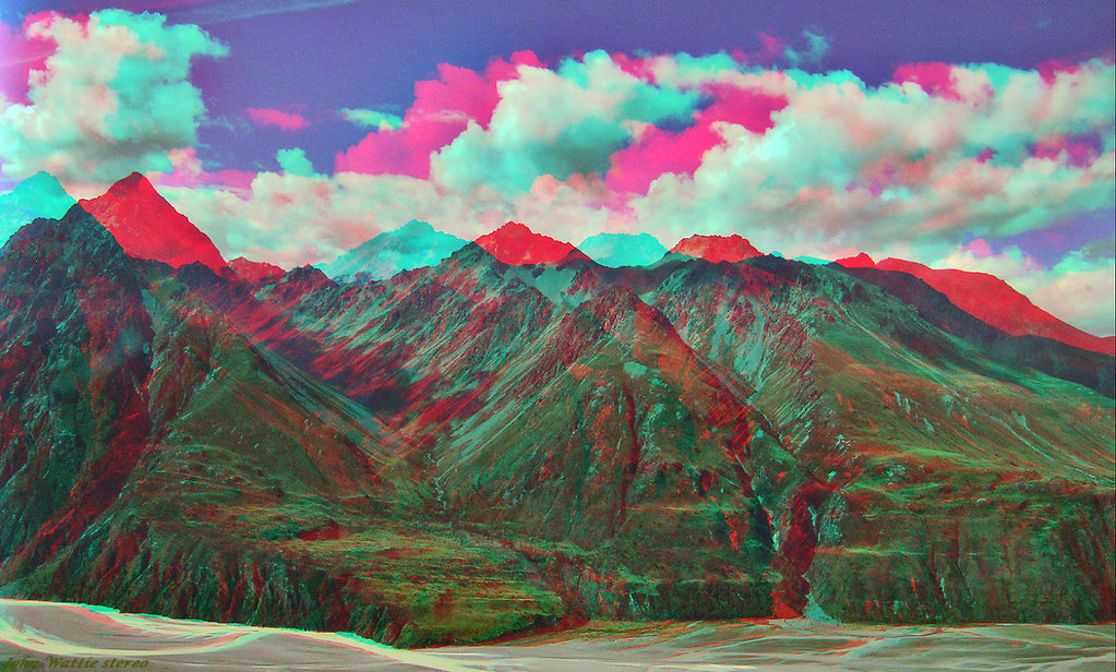 Valleys.  (stereo anaglyph)